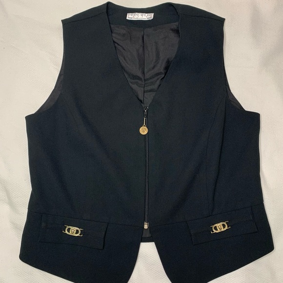 🧡3/$30 Principles Petite Collections Black Vest - Picture 1 of 4